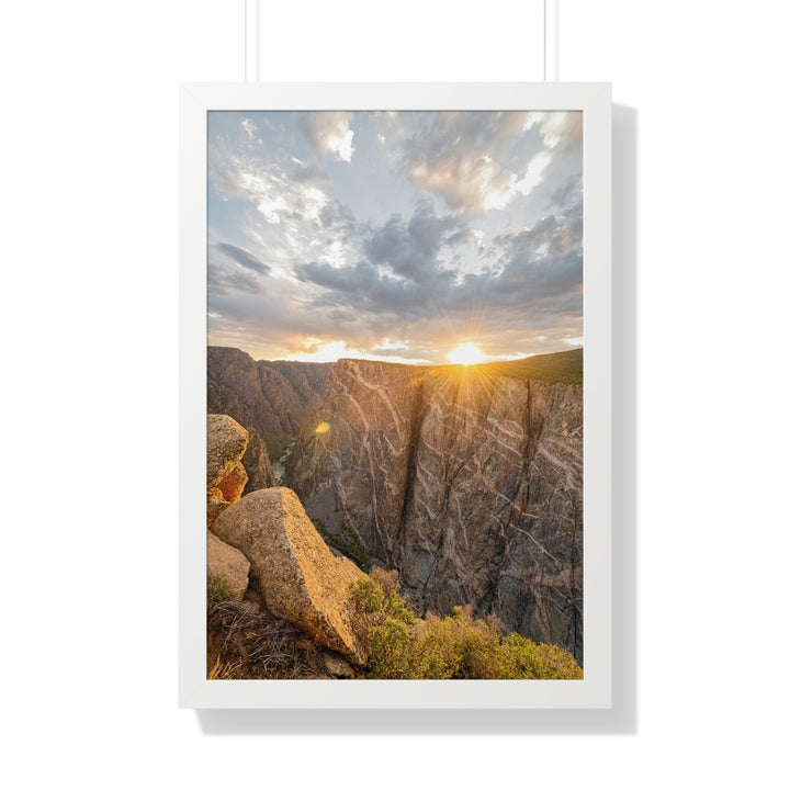 Painted Wall at Sunset Part 2 - Framed Print