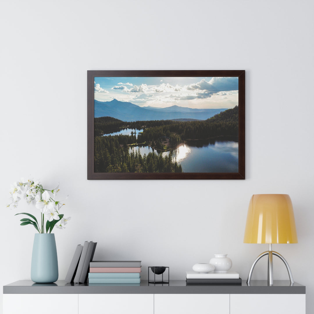 Cool Mountain Lakes - Framed Print
