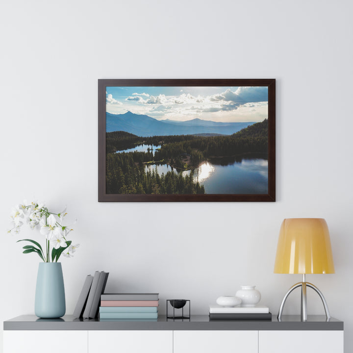 Cool Mountain Lakes - Framed Print