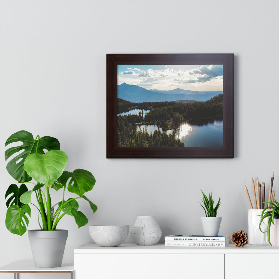 Cool Mountain Lakes - Framed Print