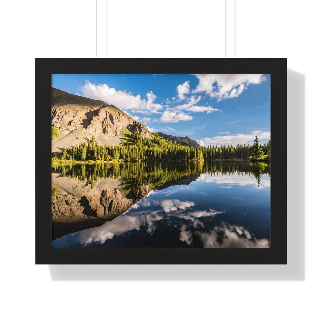Mountain Scene Reflected - Framed Print