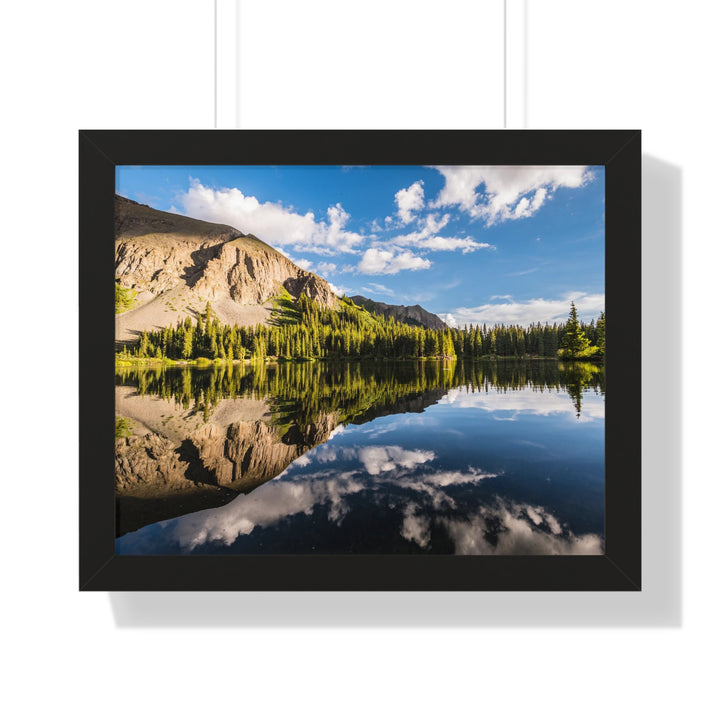 Mountain Scene Reflected - Framed Print