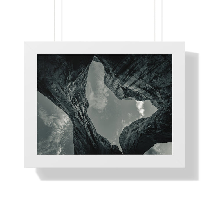 Natural Frames Part 3 in Black and White - Framed Print