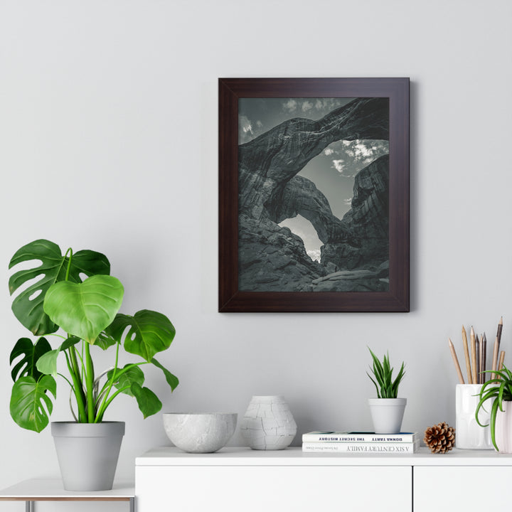 Natural Frames Part 4 in Black and White - Framed Print