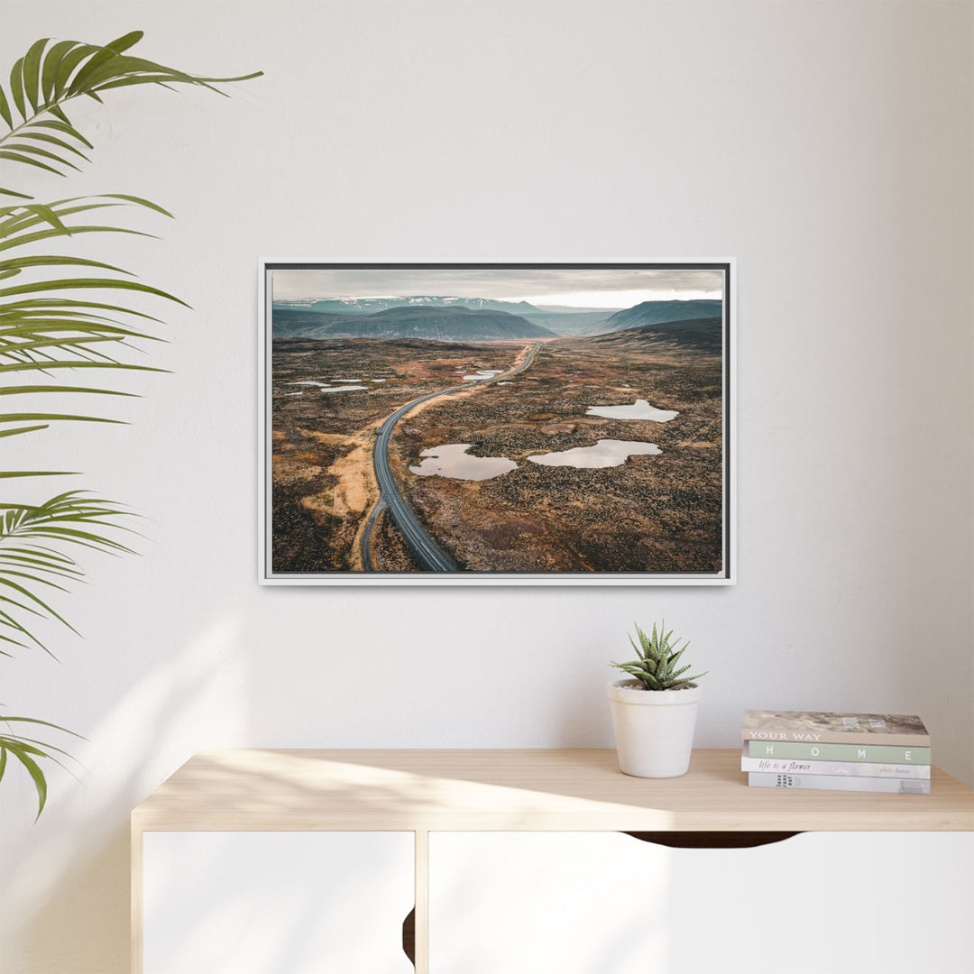 A Road Worth Traveling | Freedom | Framed Matte Canvas Art Print | Elemental Escape Collection