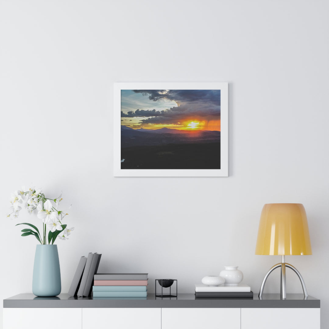 Rainy Sunset - Framed Print