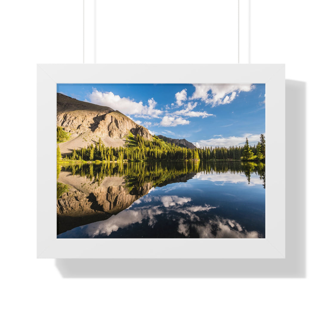 Mountain Scene Reflected - Framed Print