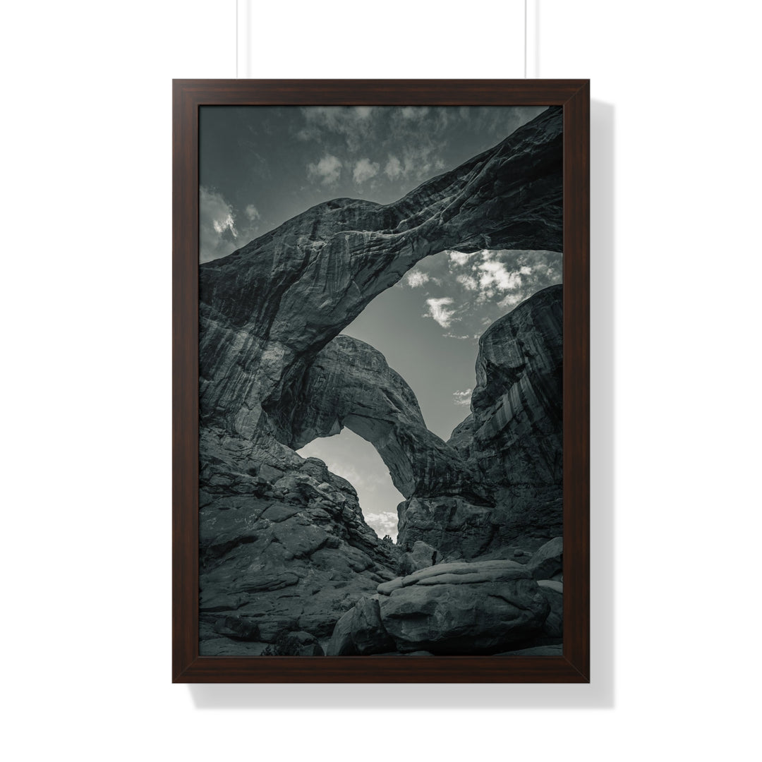Natural Frames Part 4 in Black and White - Framed Print
