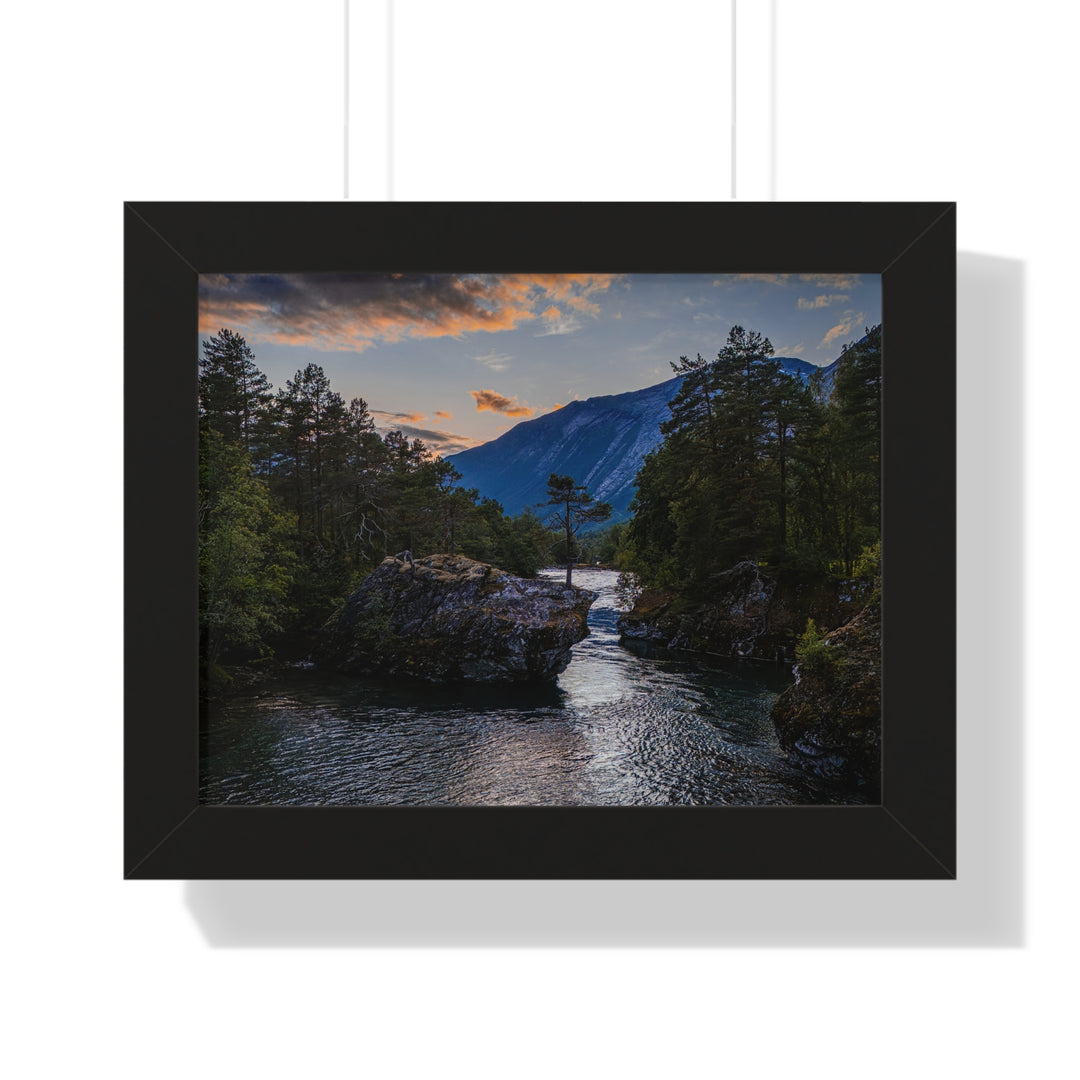 Whispering Waters at Dusk - Framed Print