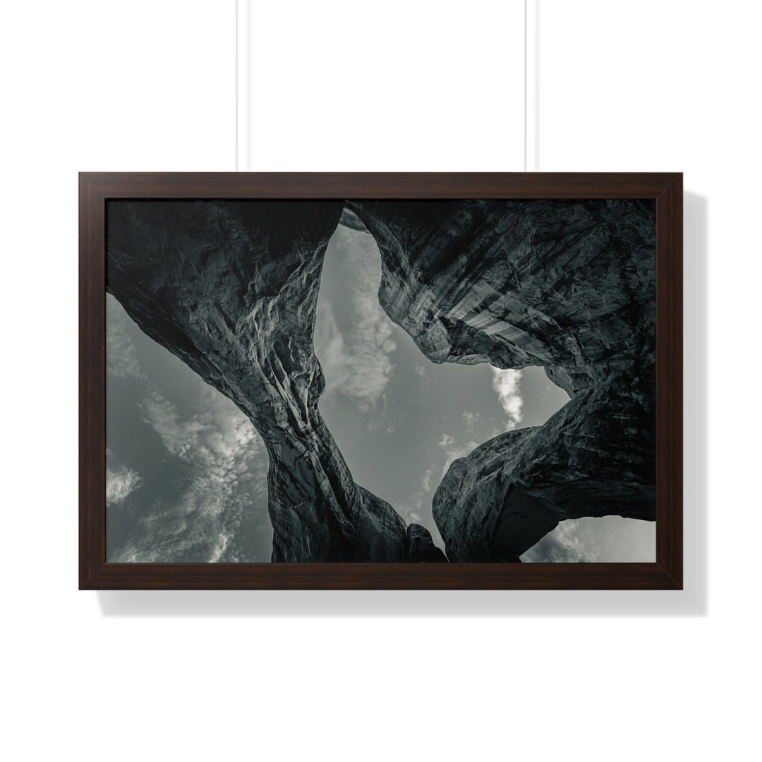 Natural Frames Part 3 in Black and White - Framed Print