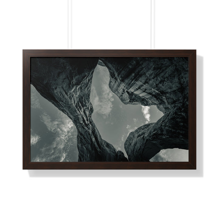 Natural Frames Part 3 in Black and White - Framed Print