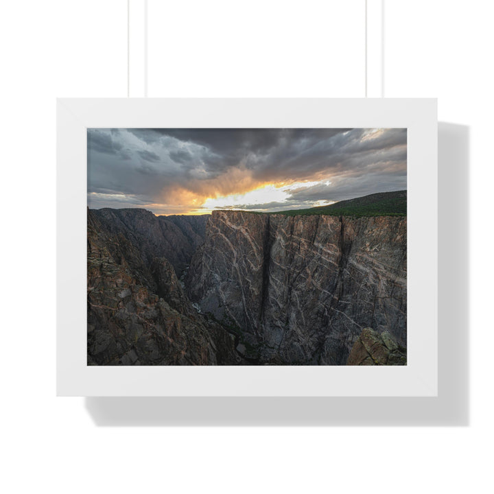 Painted Wall at Sunset Part 1 - Framed Print