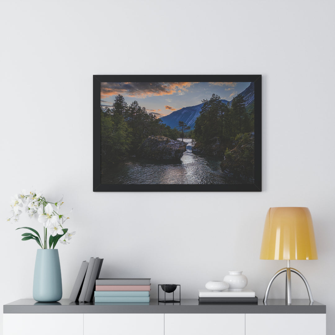 Whispering Waters at Dusk - Framed Print