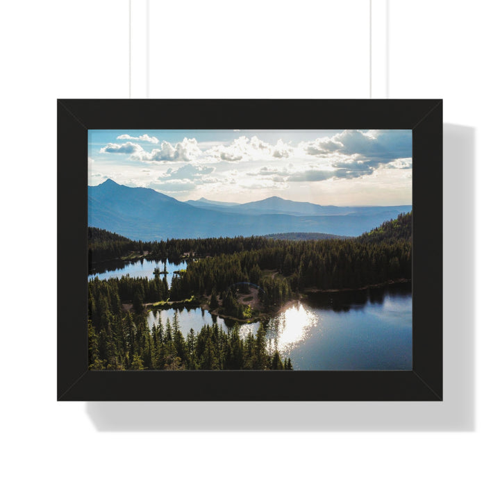 Cool Mountain Lakes - Framed Print