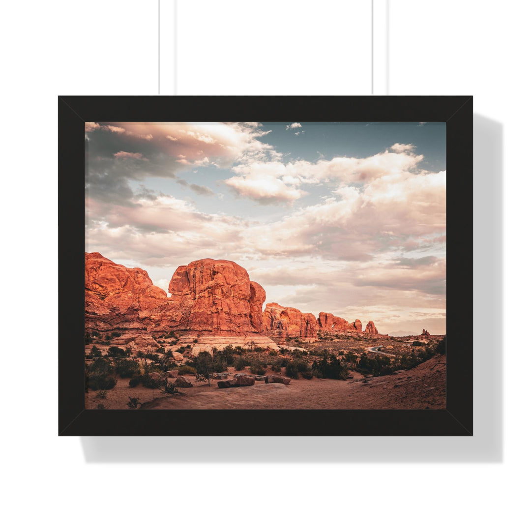 A Desert Sunset - Framed Print