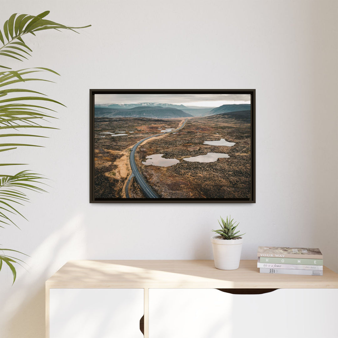 A Road Worth Traveling | Freedom | Framed Matte Canvas Art Print | Elemental Escape Collection