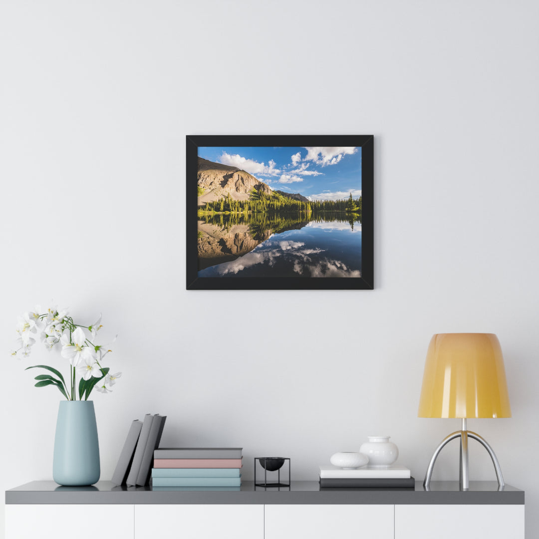 Mountain Scene Reflected - Framed Print
