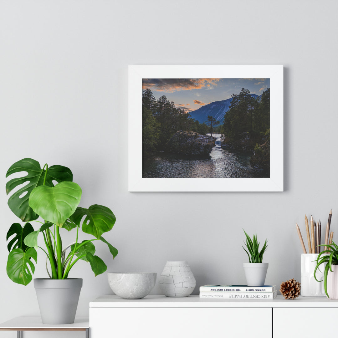 Whispering Waters at Dusk - Framed Print