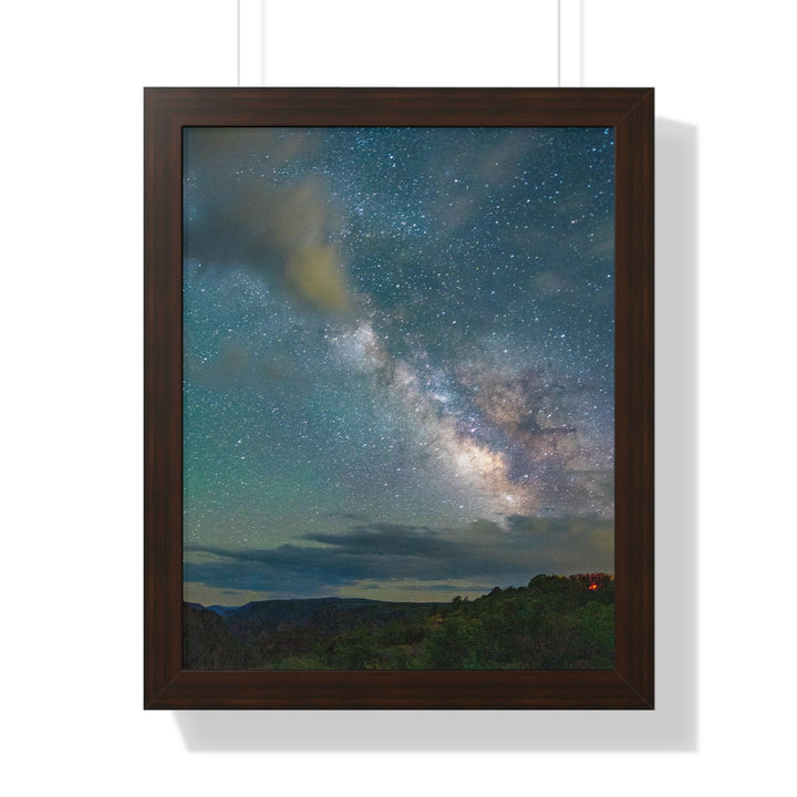 Milky Way Through the Clouds Part 1 - Framed Print