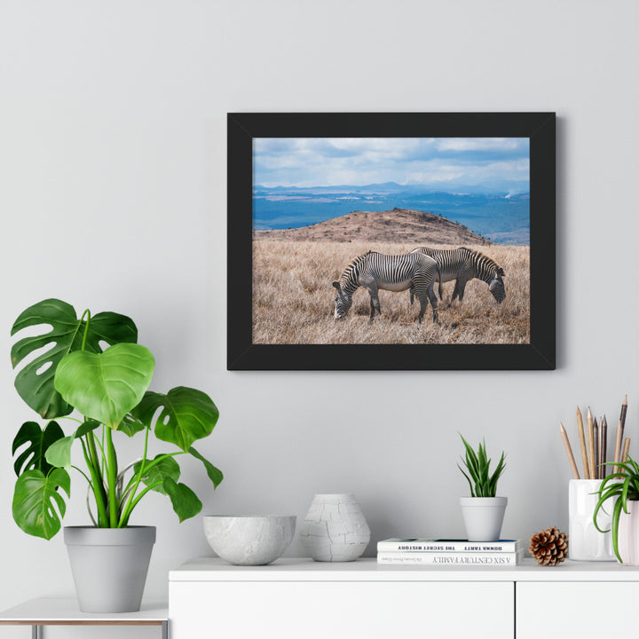 Zebra-Striped Expanse - Framed Print