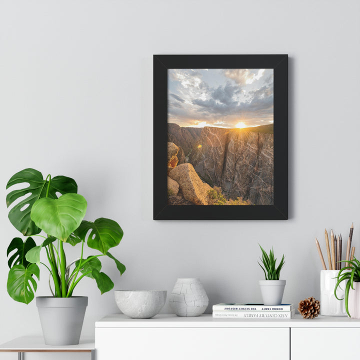 Painted Wall at Sunset Part 2 - Framed Print