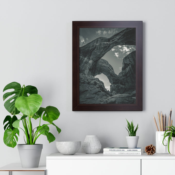 Natural Frames Part 4 in Black and White - Framed Print