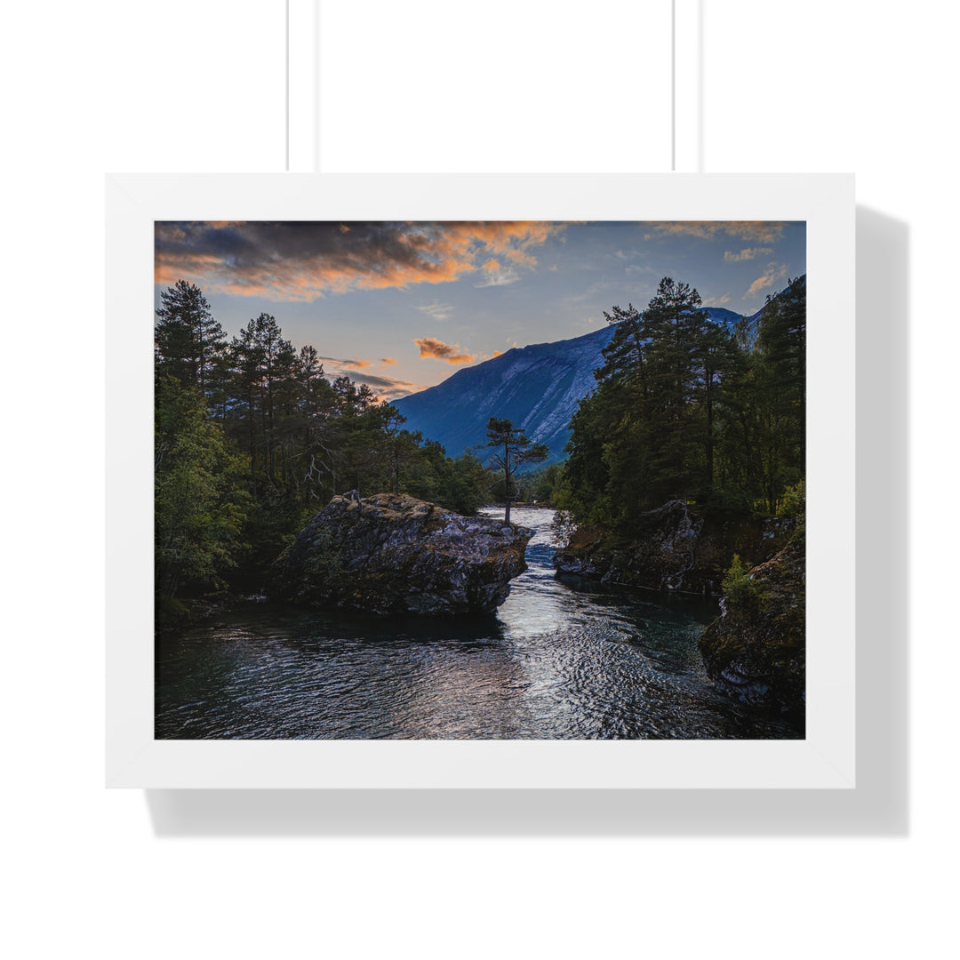 Whispering Waters at Dusk - Framed Print