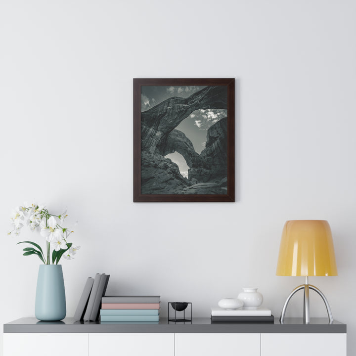 Natural Frames Part 4 in Black and White - Framed Print