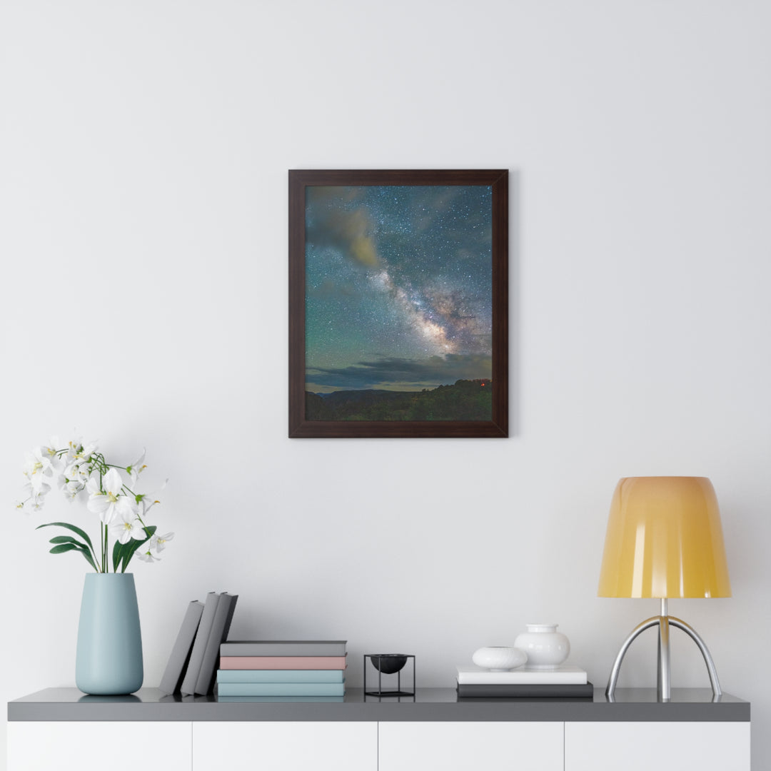 Milky Way Through the Clouds Part 1 - Framed Print