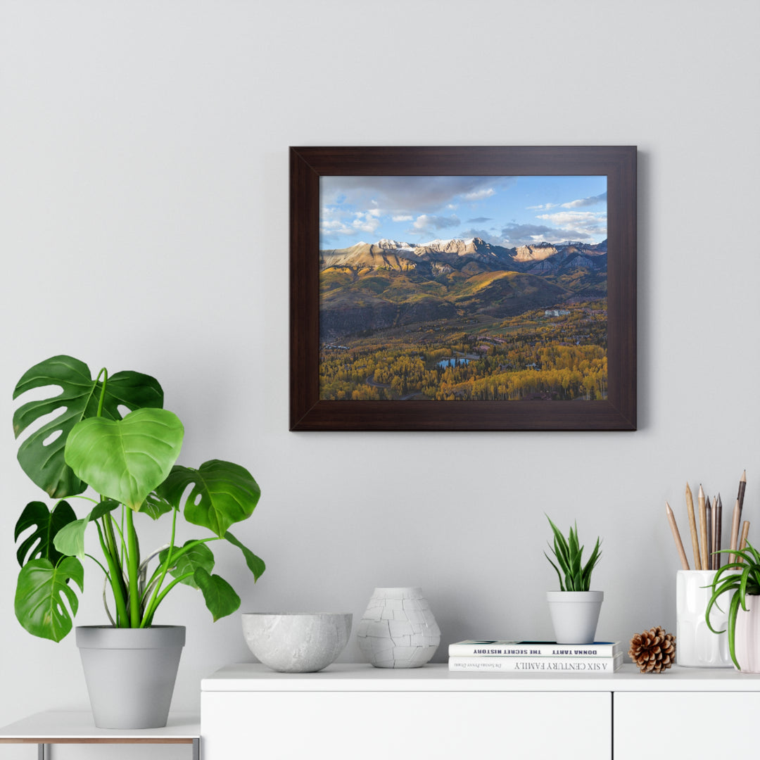 Glowing Mountainside - Framed Print