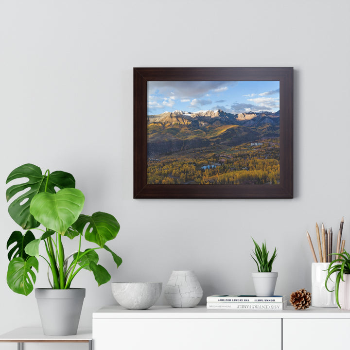 Glowing Mountainside - Framed Print