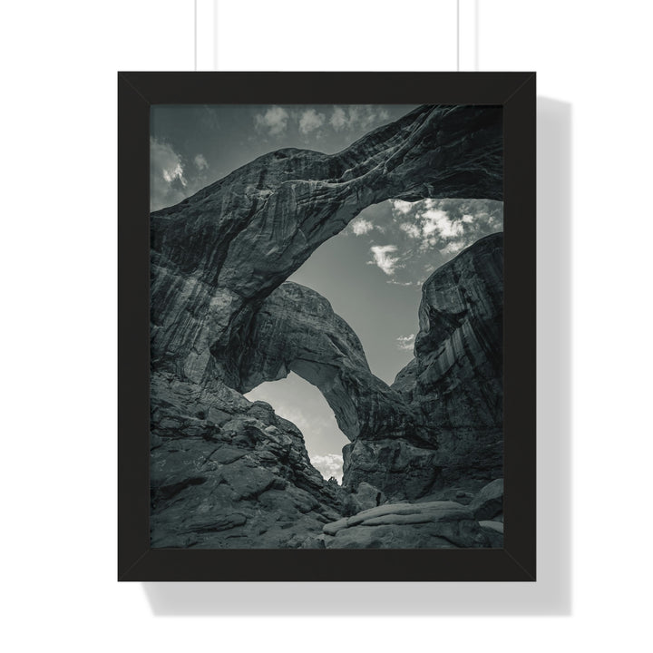 Natural Frames Part 4 in Black and White - Framed Print