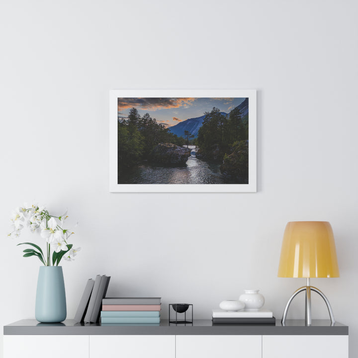 Whispering Waters at Dusk - Framed Print