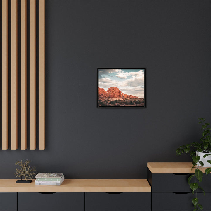 A Desert Sunset | Patience | Framed Matte Canvas Art Print | Elemental Escape Collection