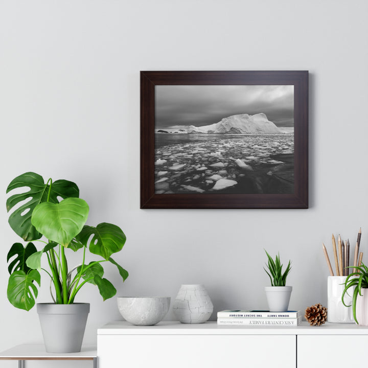 Lane of Ice In Black and White - Framed Print