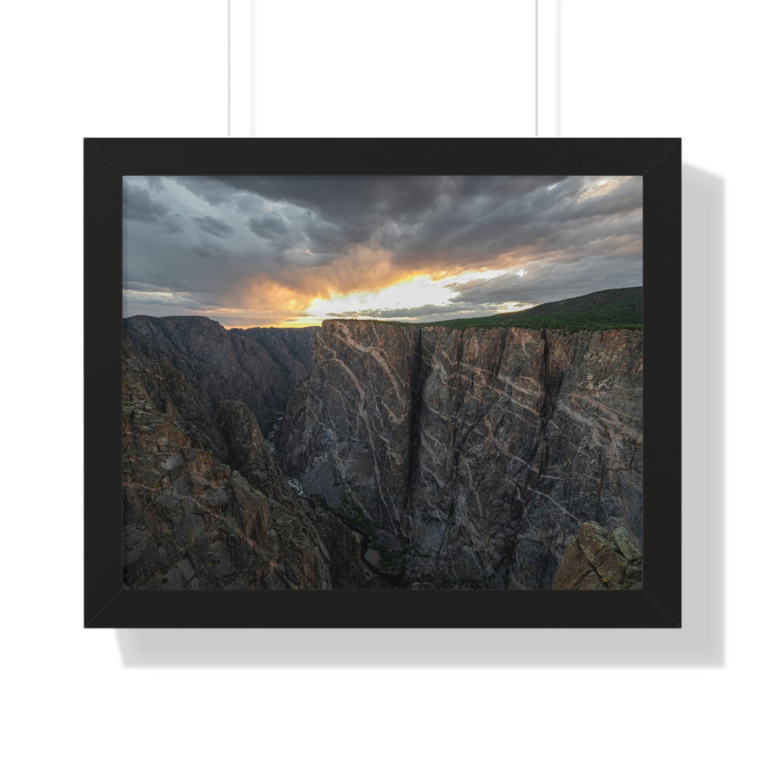 Painted Wall at Sunset Part 1 - Framed Print
