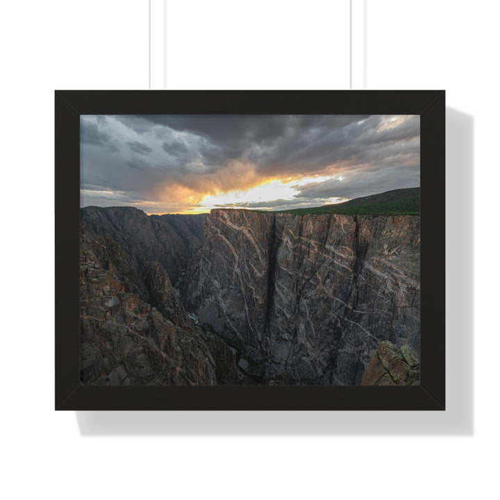 Painted Wall at Sunset Part 1 - Framed Print