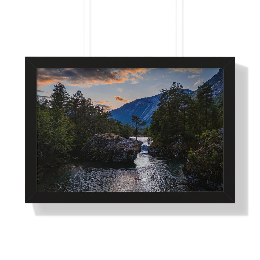 Whispering Waters at Dusk - Framed Print