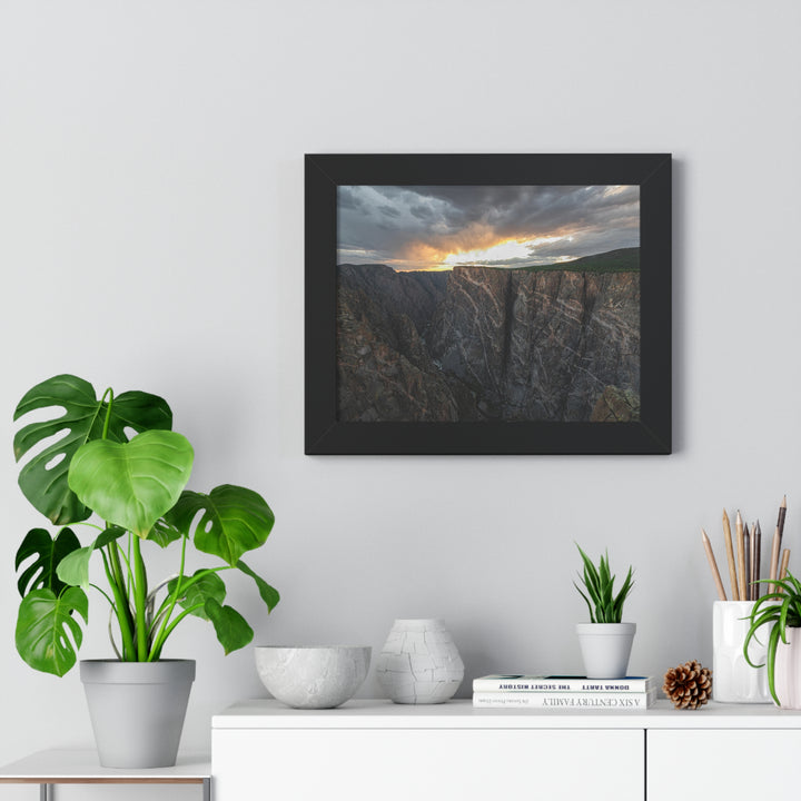 Painted Wall at Sunset Part 1 - Framed Print