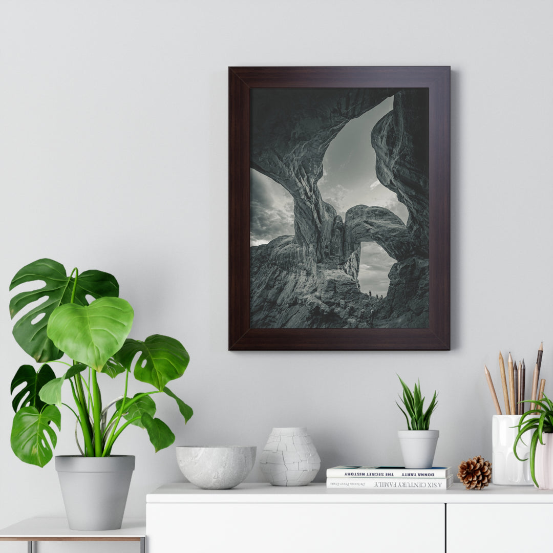 Natural Frames Part 1 in Black and White - Framed Print