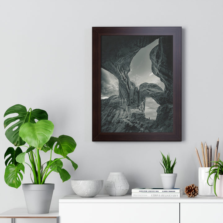 Natural Frames Part 1 in Black and White - Framed Print