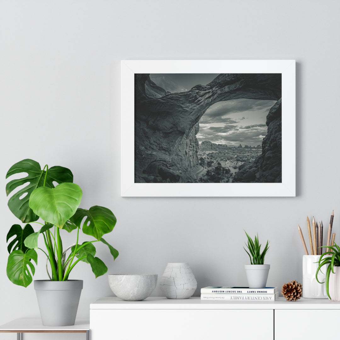 Natural Frames Part 2 in Black and White - Framed Print