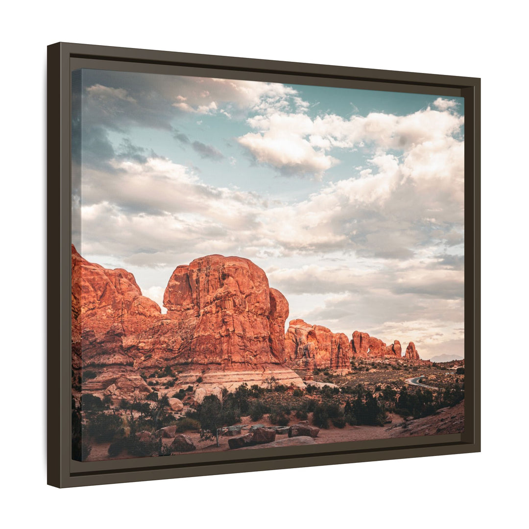 A Desert Sunset | Patience | Framed Matte Canvas Art Print | Elemental Escape Collection