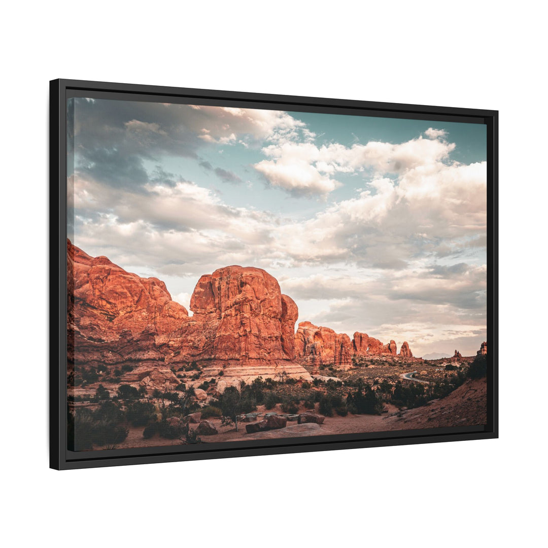 A Desert Sunset | Patience | Framed Matte Canvas Art Print | Elemental Escape Collection