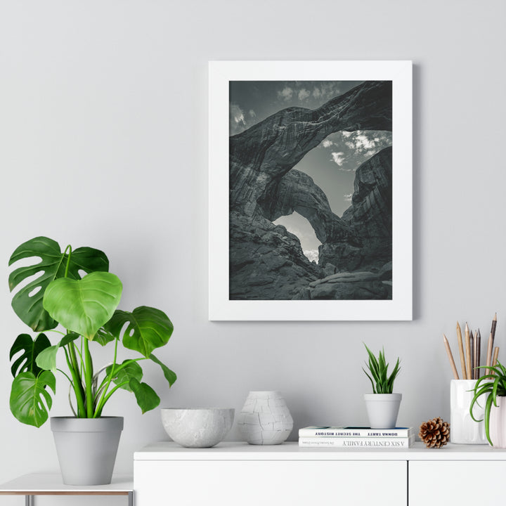 Natural Frames Part 4 in Black and White - Framed Print