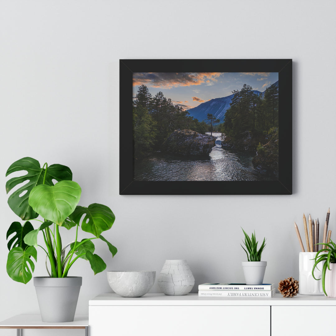 Whispering Waters at Dusk - Framed Print