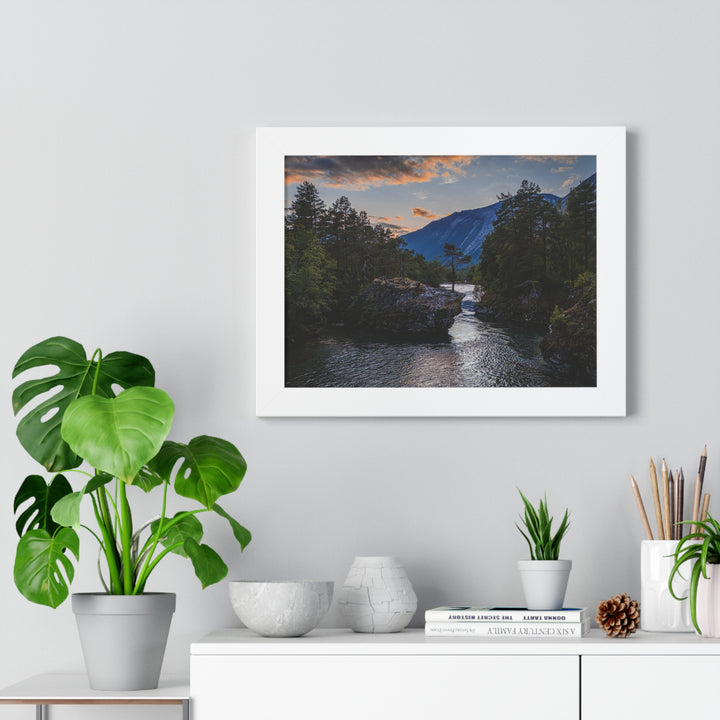 Whispering Waters at Dusk - Framed Print