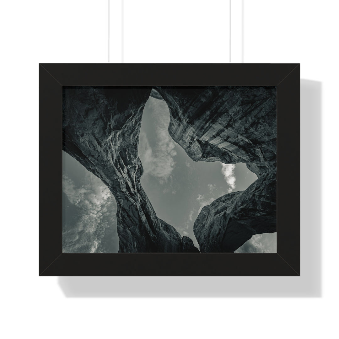 Natural Frames Part 3 in Black and White - Framed Print