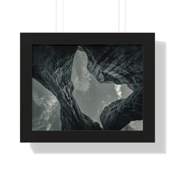 Natural Frames Part 3 in Black and White - Framed Print