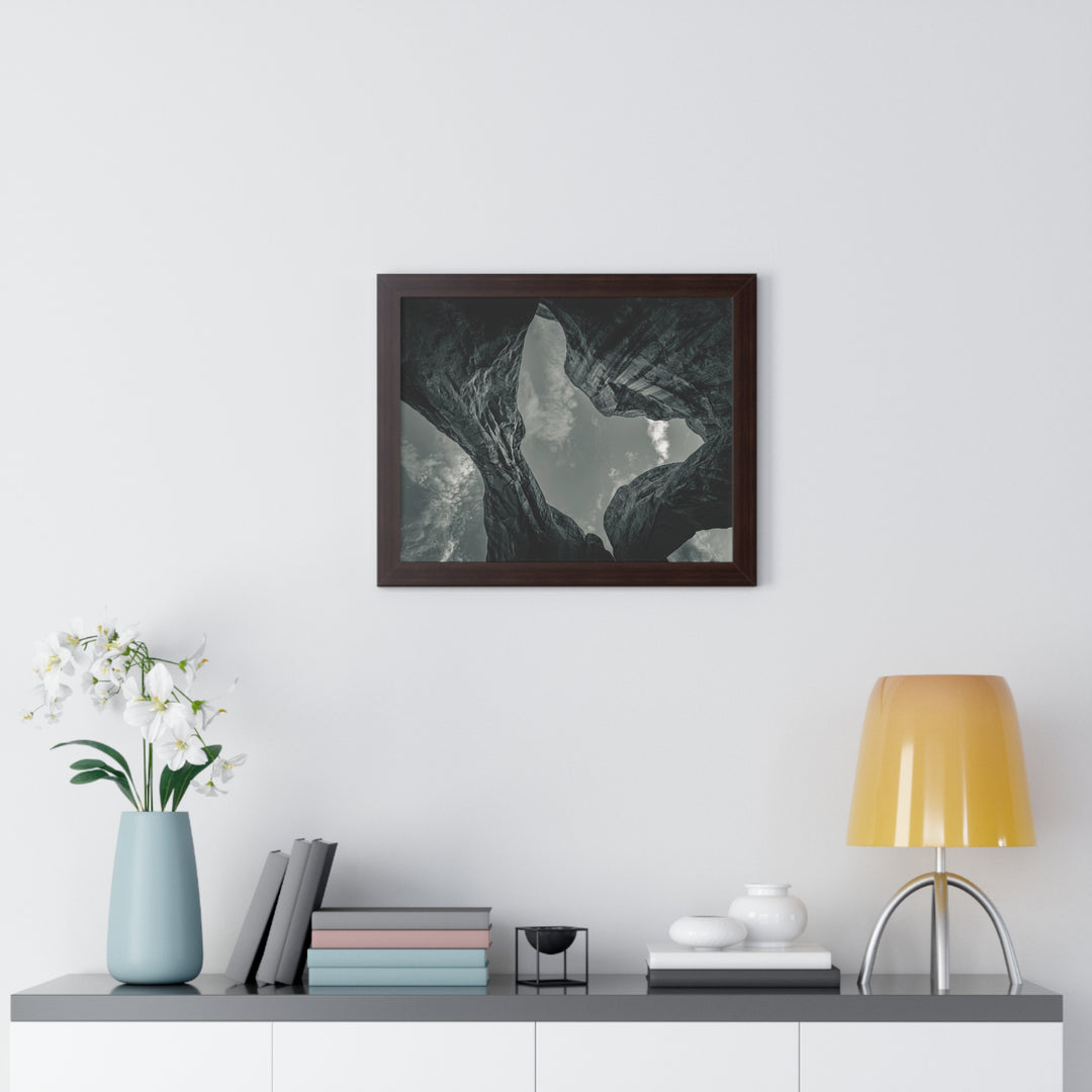 Natural Frames Part 3 in Black and White - Framed Print